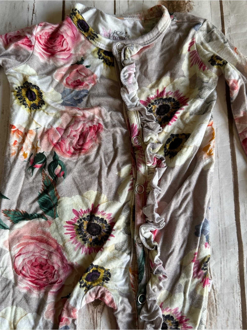 Posh peanut floral romper vguc 0/3 - Picture 3 of 9